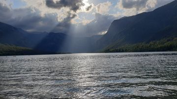 Der Bohinj See in Slowenien